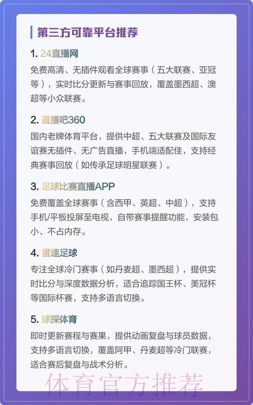 世界杯直播观看平台推荐 世界杯直播观看平台推荐
